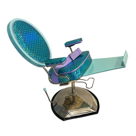 American Girl Doll HAIR STYLING SALON CHAIR Recliner Spa Accessory Iridescent - Picture 3 of 10